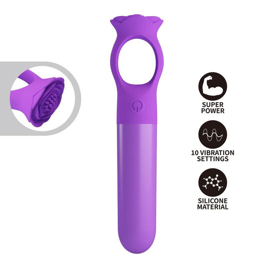 Pretty Love - Mini Vibrador Massageador Recarregável Giana Roxo