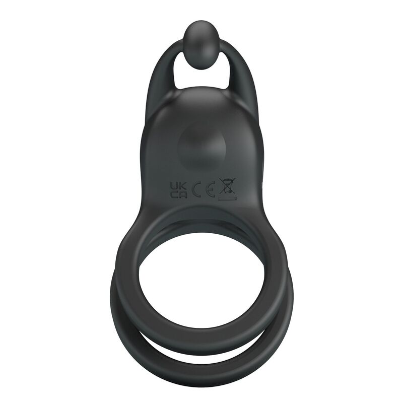 Pretty Love - Anel Peniano Vibratório Duplo Recarregável Goodwin Preto