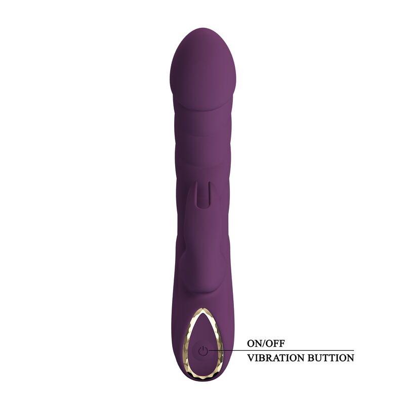 Pretty Love - Vibrador Coelho Recarregável Harper com 10 Funções - Roxo