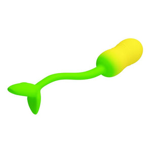Pretty Love - Ovo Vibratório com Controle por Aplicativo Pulsen, 12 Funções, Recarregável Via USB, Verde-Amarelo