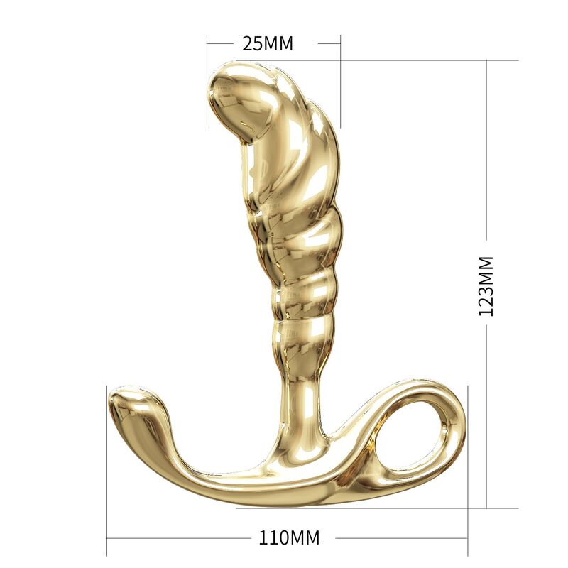 Pretty Love - Massageador de Próstata Jack em Liga de Zinco Dourado