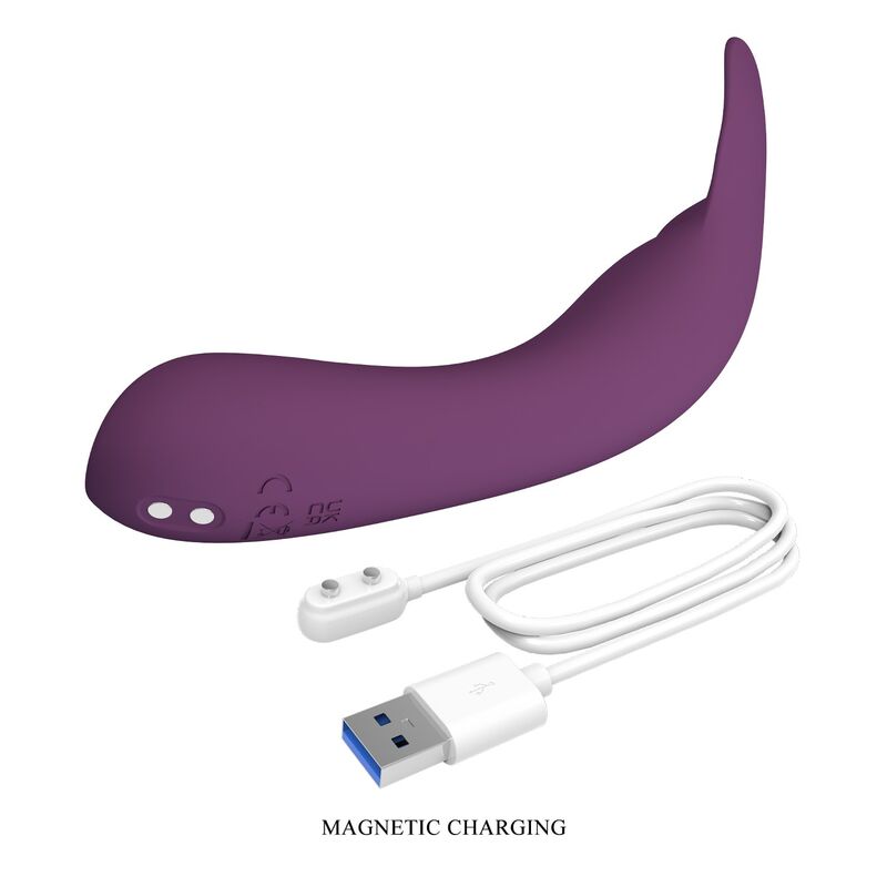 Pretty Love - Vibrador Recarregável Kenyell com 10 Funções - Roxo