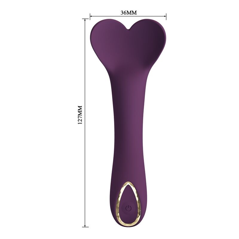 Pretty Love - Vibrador Recarregável Kenyell com 10 Funções - Roxo