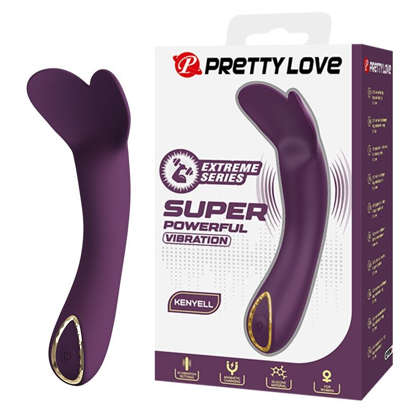 Pretty Love - Vibrador Recarregável Kenyell com 10 Funções - Roxo
