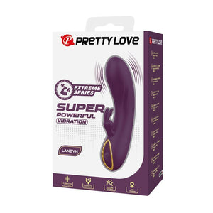 Pretty Love - Vibrador Coelho Recarregável Landyn com 10 Funções - Roxo