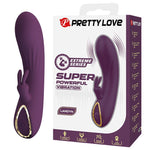 Pretty Love - Vibrador Coelho Recarregável Landyn com 10 Funções - Roxo