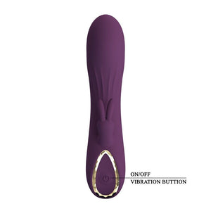 Pretty Love - Vibrador Coelho Recarregável Landyn com 10 Funções - Roxo