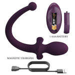 Pretty Love - Lioea Plug Anal Vibratório com Rabo 12 Funções Roxo com Controle Remoto