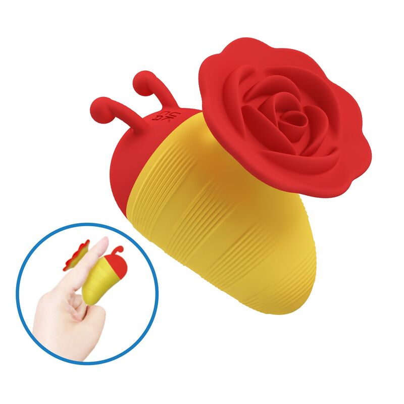 Pretty Love - Little Bee - Estimulador Clitorial Recarregável com 7 Modos - Vermelho/Amarelo