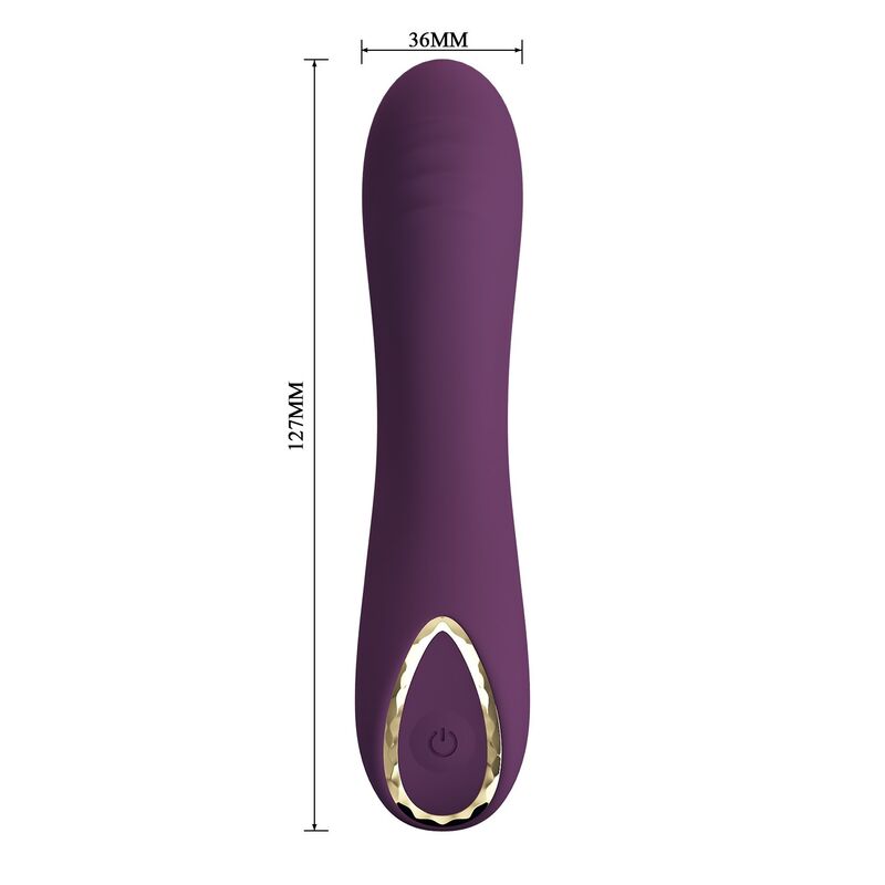 Pretty Love - Vibrador Recarregável Lloyde com 10 Funções - Roxo