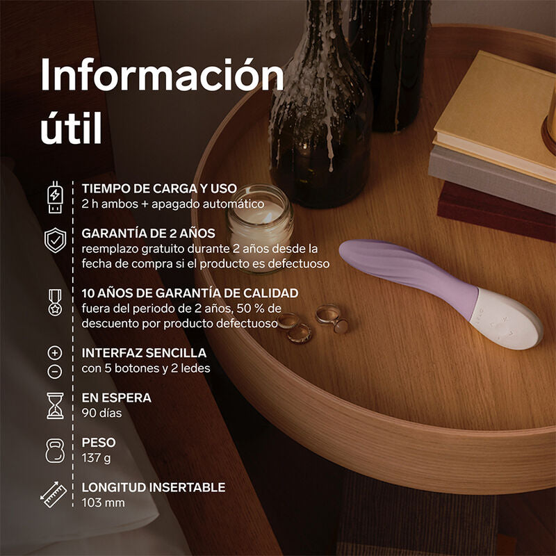 Lelo - Mona Twist Vibrador de Ponto G Recarregável com Controle por Aplicativo Lavanda