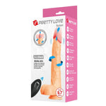 Pretty Love - Nolan Dildo Vibratório com Controle Remoto, 24,5 cm Ø 5 cm Natural