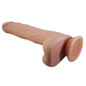 Pretty Love - Nolan Dildo Vibratório com Controle Remoto, 24,5 cm Ø 5 cm Natural