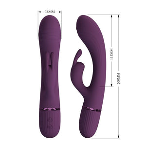 Pretty Love - Vibrador Coelho Recarregável Rocco com 10 Funções - Roxo
