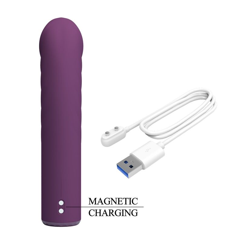 Pretty Love - Vibrador Recarregável Ryland com 10 Funções - Roxo