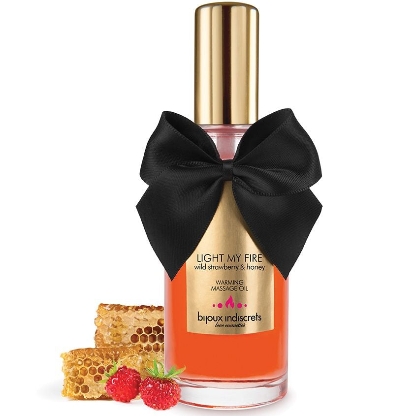 Bijoux Óleo de Massagem Efeito Calor Aroma de Morango