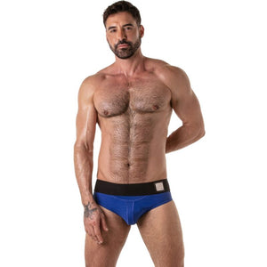 Locker Gear - Cueca Jockstrap Azul com Cós Largo Tamanho XL