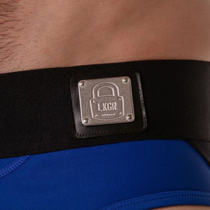 Locker Gear - Cueca Jockstrap Azul com Cós Largo Tamanho XL