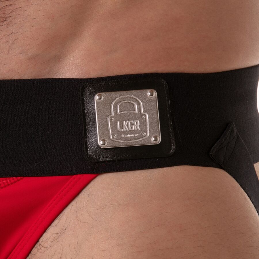 Locker Gear - Suspensório com Cós Largo Vermelho L