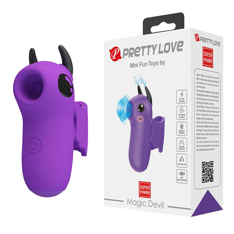 Pretty Love - Estimulador de Dedos Recarregável Roxo Magic Devil