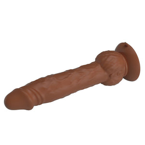 Pretty Love - Eren, Dildo Vibratório com Empurração, 20,5 cm Ø 4,5 cm, Marrom