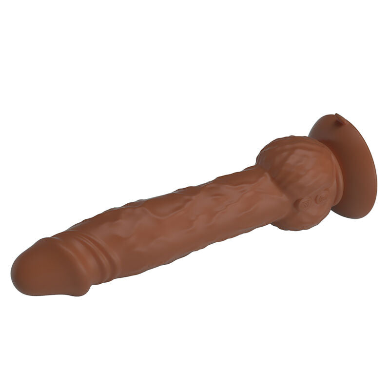 Pretty Love - Eren, Dildo Vibratório com Empurração, 20,5 cm Ø 4,5 cm, Marrom