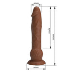 Pretty Love - Eren, Dildo Vibratório com Empurração, 20,5 cm Ø 4,5 cm, Marrom