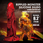 Power Monsters - Dildo Fantasia Minotauro com Ventosa 21 cm Ø 5 cm Vermelho e Preto