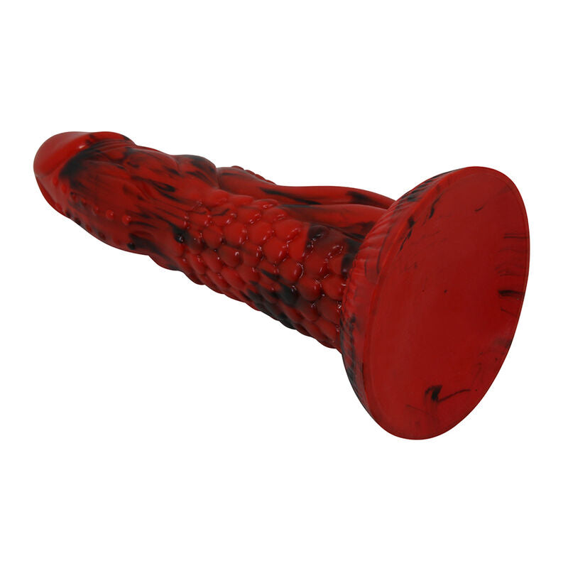 Power Monsters - Dildo Fantasia Minotauro com Ventosa 21 cm Ø 5 cm Vermelho e Preto