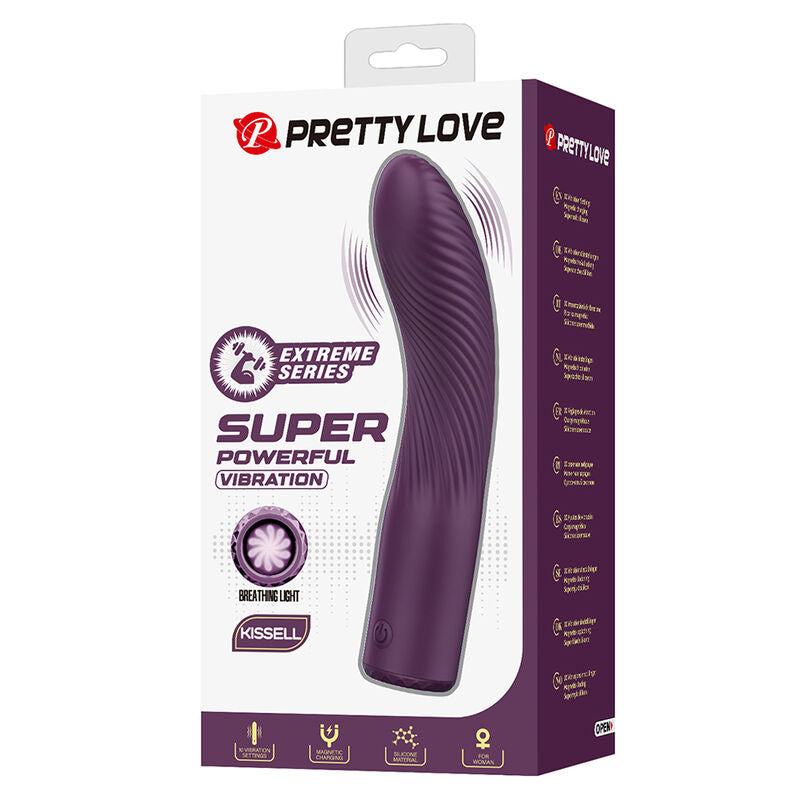 Pretty Love - Vibrador Recarregável Kissell com 10 Funções - Roxo