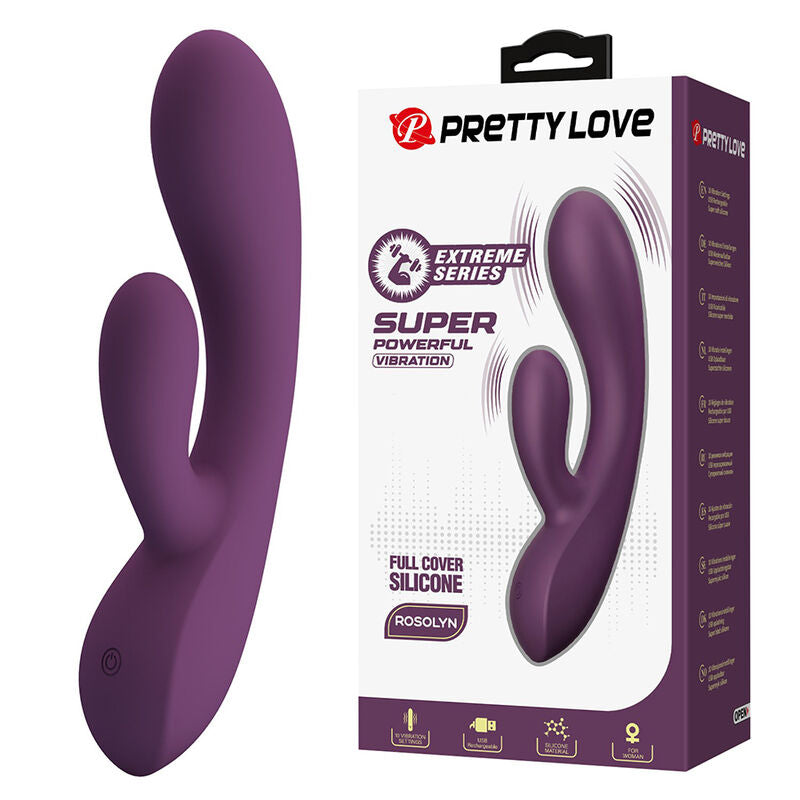 Pretty Love - Vibrador Coelho Recarregável Rosolyn com 10 Funções