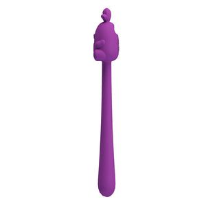 Pretty Love - Bastão Vibrador Flexível com Coelhinho Fofo, Recarregável Via USB, Roxo
