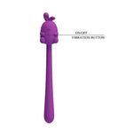 Pretty Love - Bastão Vibrador Flexível com Coelhinho Fofo, Recarregável Via USB, Roxo