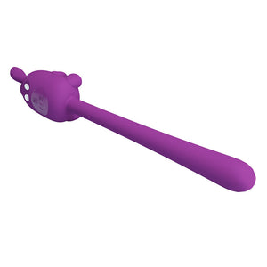 Pretty Love - Bastão Vibrador Flexível com Coelhinho Fofo, Recarregável Via USB, Roxo