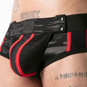 Locker Gear - Cueca Sustenido com Acesso Militar Completo Vermelha L
