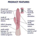 Satisfyer - Pearl Bunny 1 Vibrador Coelho com Pérolas Giratórias Terracota