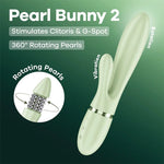 Satisfyer - Pearl Bunny 2 Vibrador Coelho com Pérolas Giratórias Verde Claro