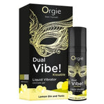 Orgie - Dual VIBE! Vibrador Líquido Beijável com Sabor de Limão, Gin Tônica 15 ml