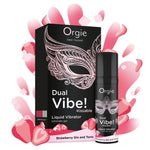 Orgie - Dual VIBE! Vibrador Líquido Beijável com Sabor de Morango, Gin Tônica, 15 ml