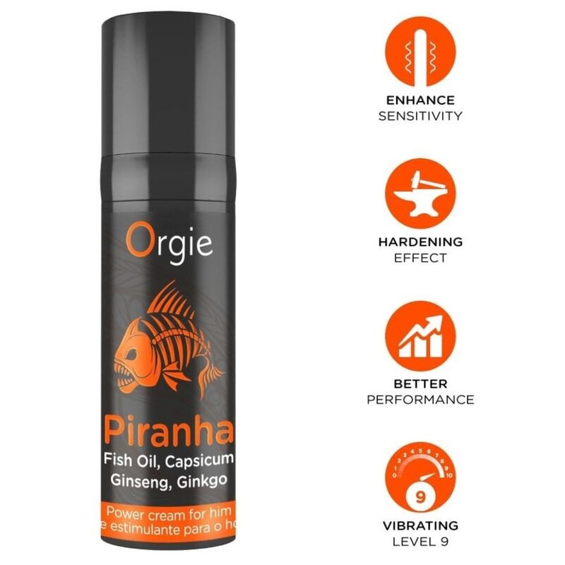 Orgie - Creme de Poder Piranha para Ele 15 ml