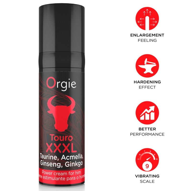 Orgie - Touro Xxxl Creme Aumentador e Ampliador de Ereção 15 ml