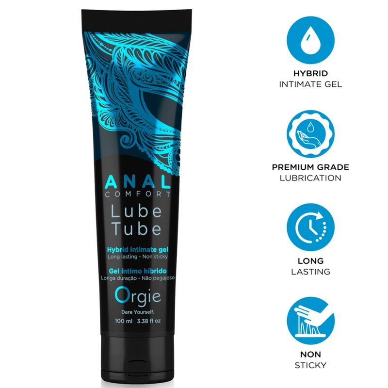 Orgie - Lubrificante Anal Confort Gel Íntimo Híbrido para Sexo Anal 100 ml