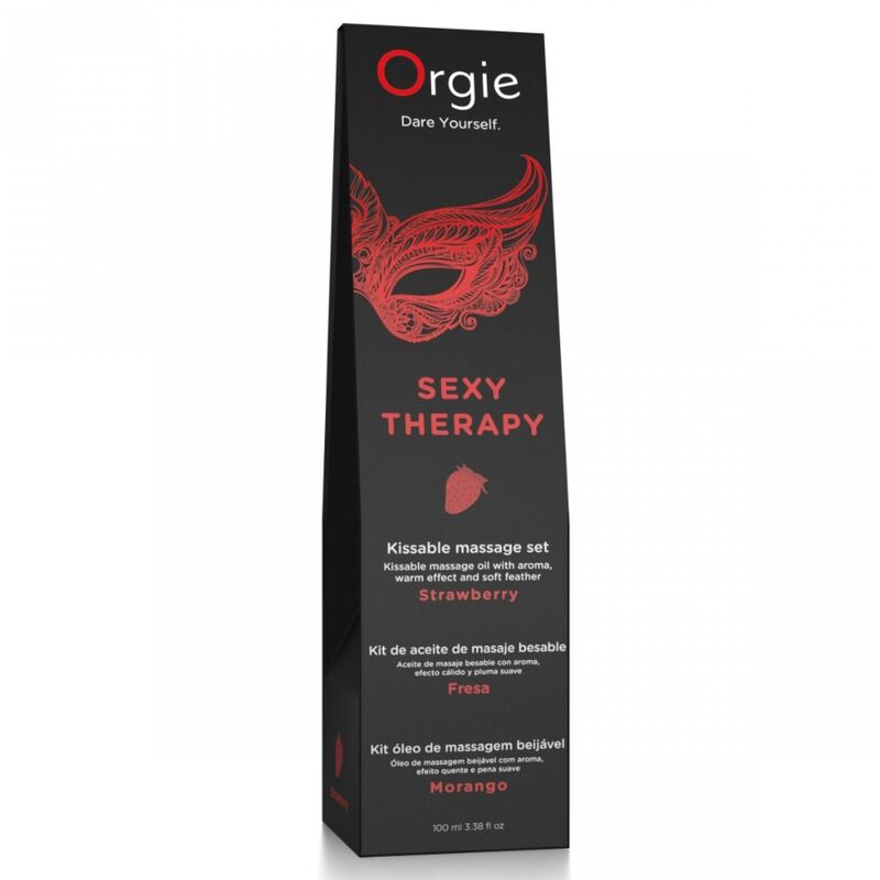 Orgie - Massagem Lábios Morango Beijável Conjunto de Massagem Beijável 100 ml