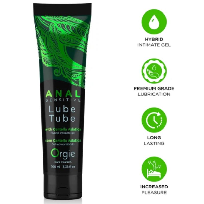 Orgie - Lubrificante Anal Sensitive Gel Íntimo Híbrido para Sexo Anal 100 ml
