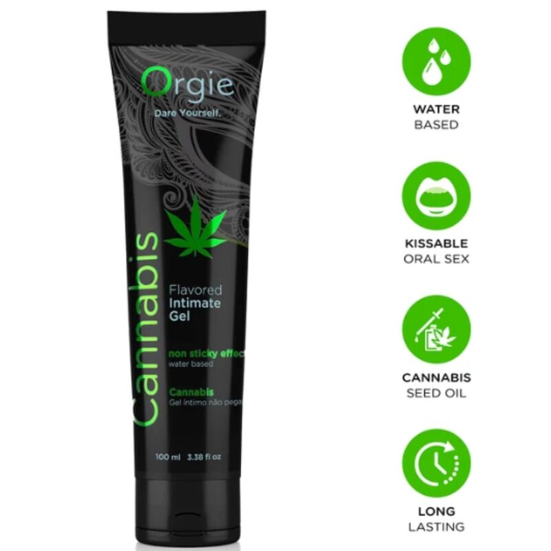 Orgie - Lubrificante em Tubo Cannabis Beijável Gel Íntimo à Base de Água 100 ml