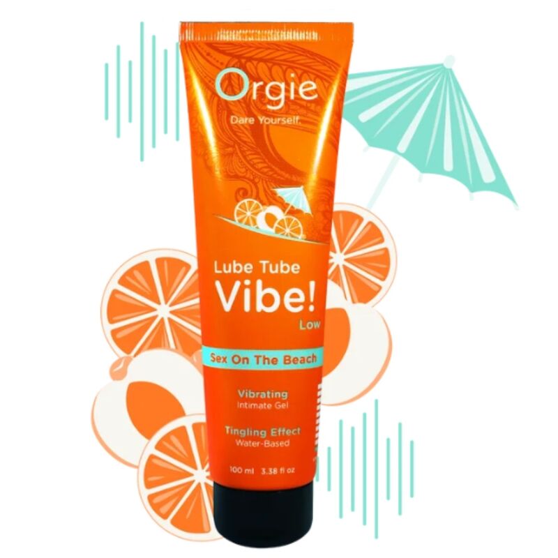 Orgie - Lubrificante VIBRADOR! Sexo na Praia Gel Íntimo Beijável Leve Formigamento 100 ml