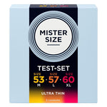 Mister Size - Pacote de Amostra de Preservativos Tamanho 53-57-60 mm (3 Unidades)