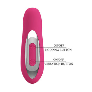 Pretty Love - Duden Vibrador de Silicone Recarregável com 12 Modos de Vibração e 3 Modos de Balanço, ROSA.