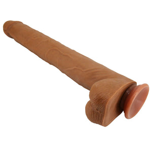 Pretty Love - Viggo Dildo Deslizante com Toque Suave e Realista, 36,5 cm Marrom