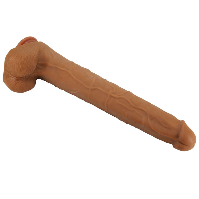 Pretty Love - Viggo Dildo Deslizante com Toque Suave e Realista, 36,5 cm Marrom
